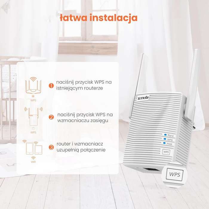 Tenda A18 1200Mbps Wireless Dual Band Range Extender