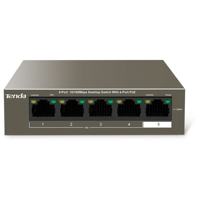 TENDA DESKTOP SWITCH 10/100 4-PORT POE