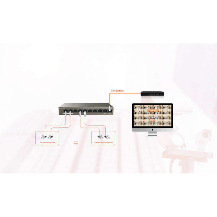 TENDA DESKTOP SWITCH 10/100 8-PORT POE