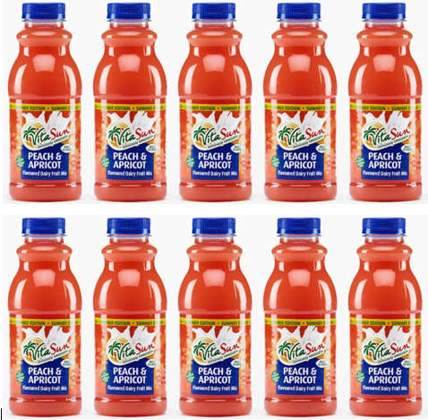 Vita Sun 10 X 500ml Dairy Blend Peach Apricot Fruit Drink (Sold 10 X 500ML Per Case)