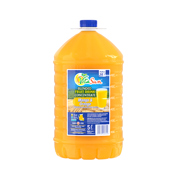 Vita Sun 2 X 5L Mango Orange Blended Fruit Drink Concentrate 5 Liter (Sold 2 x 5L Per Case)
