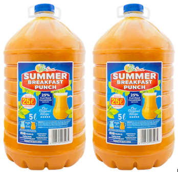 Vita Sun 2 X 5L Summer Breakfast Punch Summer Range (Sold 2 X 5 L Per Case)