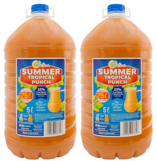Vita Sun 2 X 5L Summer Tropical Punch Summer Range (Sold 2 X 5 L Per Case)