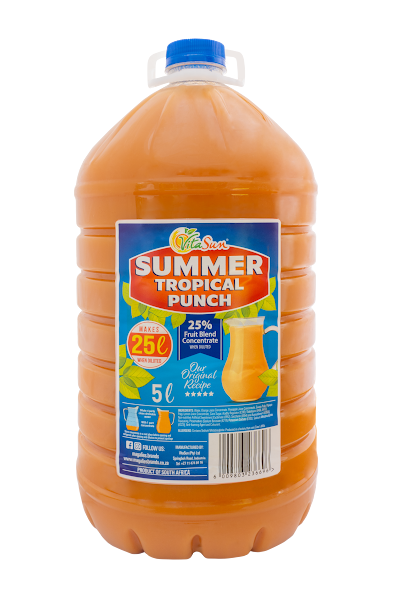 Vita Sun 2 X 5L Summer Tropical Punch Summer Range (Sold 2 X 5 L Per Case)