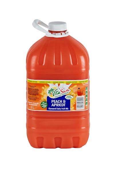 Vita Sun 4 X 3L Dairy Blend Peach Apricot Fruit Drink (Sold 4 X 3 L Per Case)