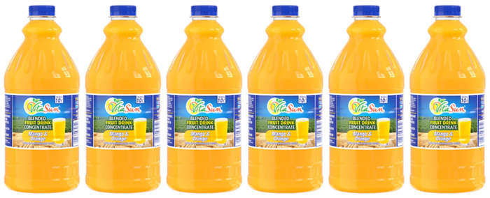 Vita Sun 6 X 2L Mango Orange 8% Blended Fruit Drink Concentrate 2 Liter (Sold 6 x 2L Per Case)