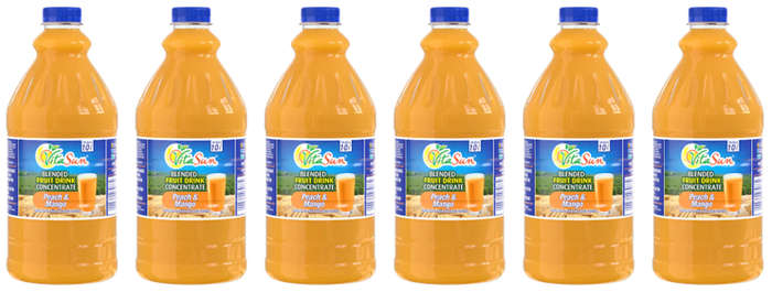Vita Sun 6 X 2L Peach Mango 8% Blended Fruit Drink Concentrate 2 Liter (Sold 6 x 2L Per Case)