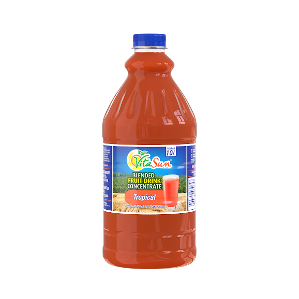 Vita Sun 6 X 2L Tropical Punch 8% Blended Fruit Drink Concentrate 2 Liter (Sold 6 x 2L Per Case)