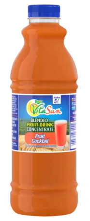 Vita Sun 9 X 1Lt Fruit Cocktail 8% Blended Fruit Drink Concentrate 1 Liter (Sold 9 x 1L Per Case)