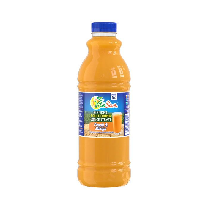 Vita Sun 9 X 1Lt Peach Mango 8% Blended Fruit Drink Concentrate 1 Liter (Sold 9 X 1L Per Case)