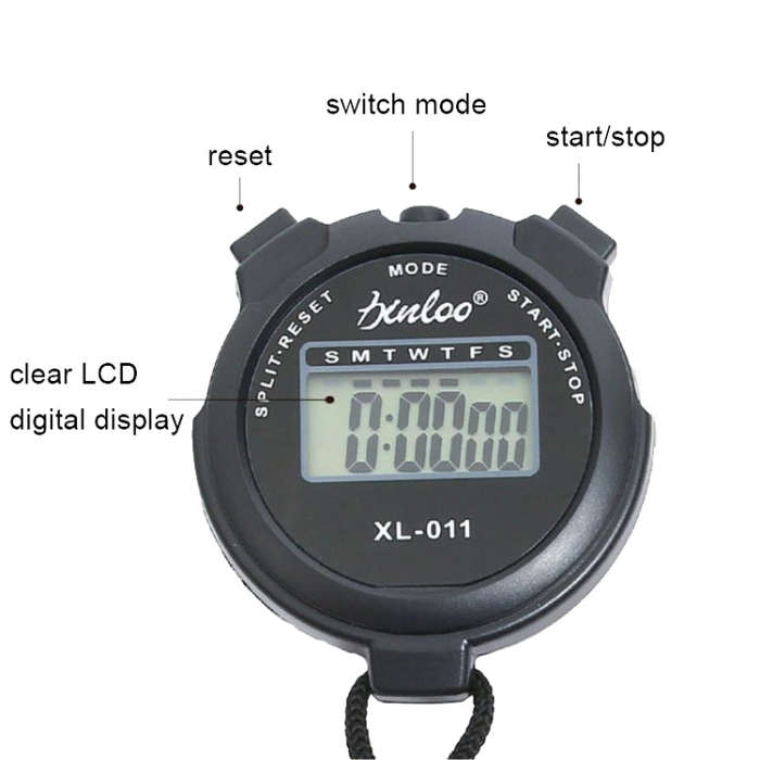 Electronic Sports Stopwatch Model XL011 for all Sport types Black colour