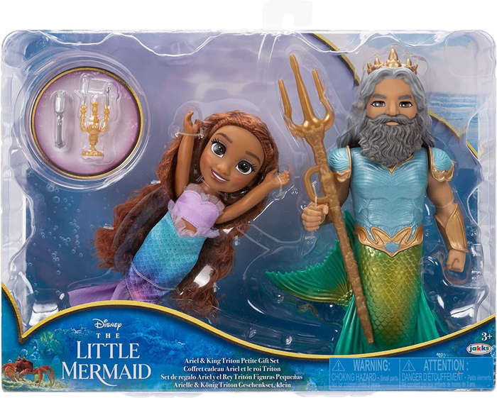 Little Mermaid - Live Action - 6 Petite Ariel And Triton Set 15 cm Tall Doll