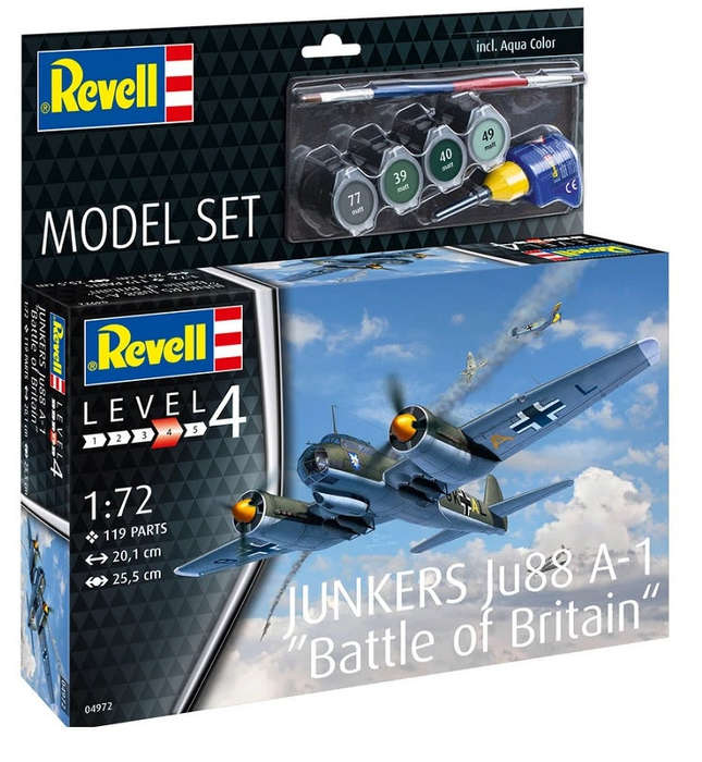 Revell Model Set Junkers Ju88 A-1 "Battle of Britain" 1:72 (Model Kit)