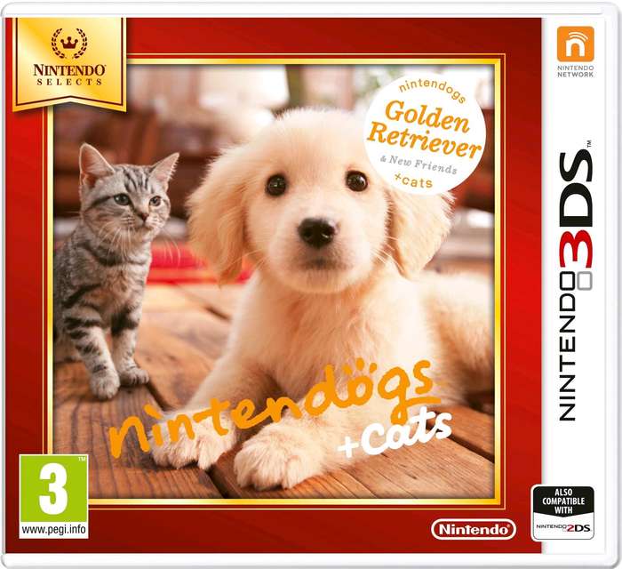 Nintendogs and Cats 3D: Golden Retriever (Selects) (3DS)