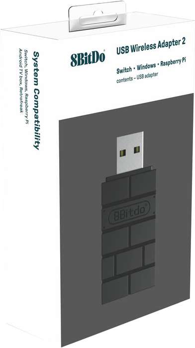 8BitDo USB Wireless Adapter 2 (Nintendo Switch/PC/PS5/PS4)