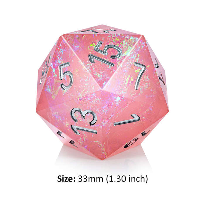 Jumbo D20 Dice Pink Lemonade (Dice Sets & Games)