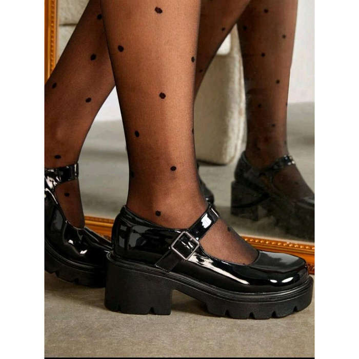 Glossy Vintage Platform Shoes