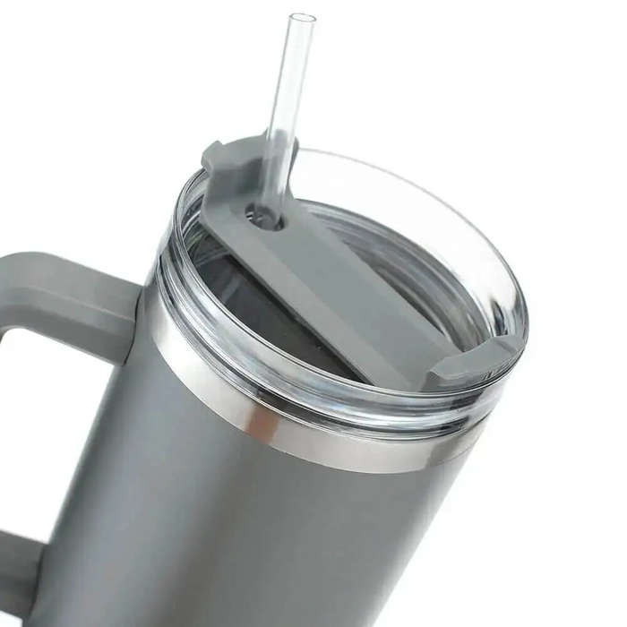 Stainless Steel Vacuum Flask with Straw 900ml