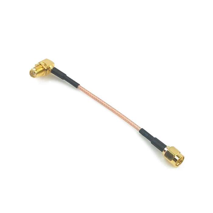 10cm RPSMA Male Plug to Right Angle RPSMA Female