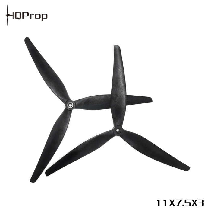 HQ MacroQuad Prop 11X7.5X3(1CW+1CCW) Black-Glass Fiber Reinforced Nylon