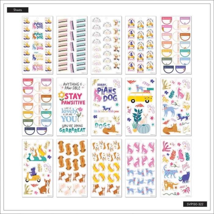 Value Pack Stickers - Playful Pups