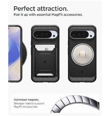 GOOGLE PIXEL 10 PRO XL PREMIUM RUGGED ARMOR MAGSAFE CASE BLACK
