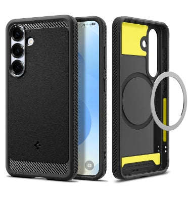 SAMSUNG GALAXY S25 PREMIUM RUGGED ARMOR MAGSAFE CASE BLACK | SPIGEN