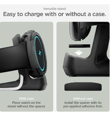 GOOGLE PIXEL WATCH CHARGER STAND BLACK | SPIGEN