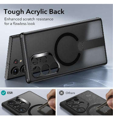SAMSUNG GALAXY S24 ULTRA PREMIUM MAGSAFE KICKSTAND CASE FROSTED BLACK | ESR