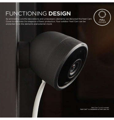 GOOGLE NEST CAM OUTDOOR SILICONE PROTECTIVE COVER BLACK