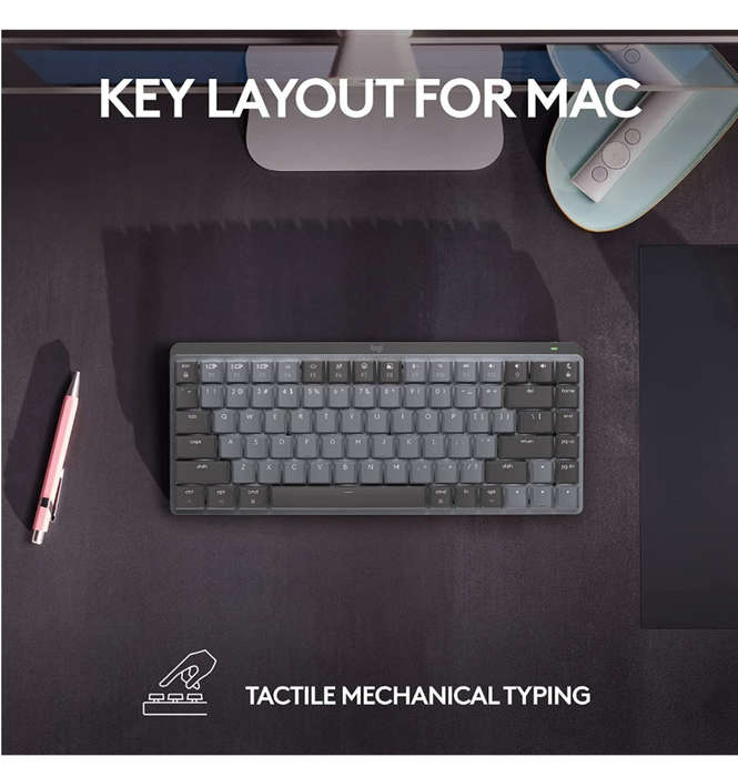LOGITECH MX MECHANICAL MINI WIRELESS KEYBOARD TACTILE/QUIET MAC EDITION SPACE GRAY