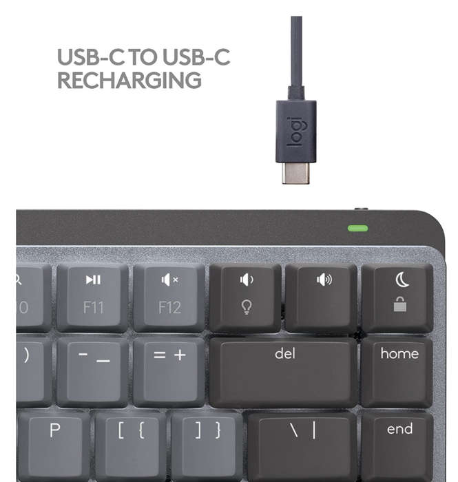 LOGITECH MX MECHANICAL MINI WIRELESS KEYBOARD TACTILE/QUIET MAC EDITION SPACE GRAY