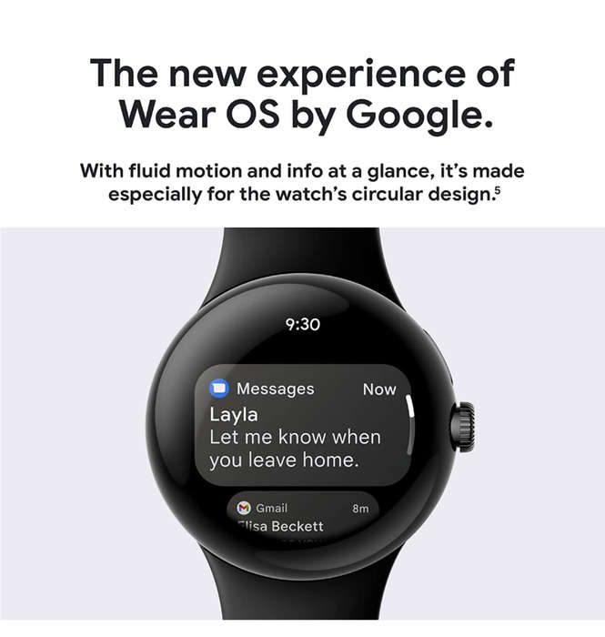GOOGLE PIXEL WATCH SILVER/CHARCOAL