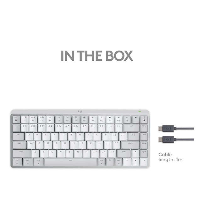 LOGITECH MX MECHANICAL MINI WIRELESS KEYBOARD TACTILE/QUIET MAC EDITION PALE GRAY