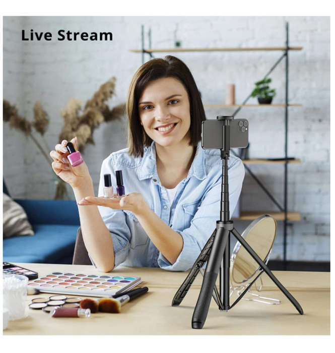 ATUMTEK TRIPOD SELFIE STICK 51" WITH BLUETOOTH REMOTE BLACK