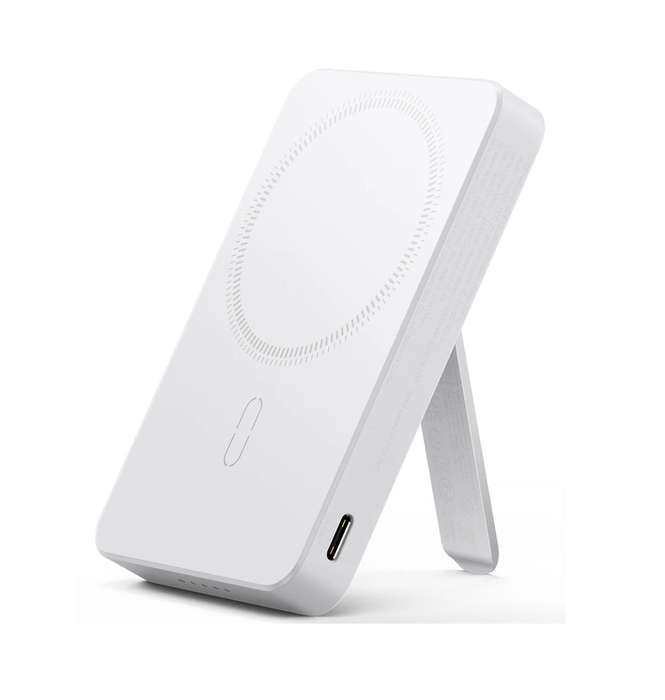HALOLOCK MINI MAGSAFE KICKSTAND WIRELESS 5000MAH POWER BANK WHITE | ESR