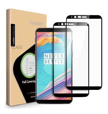 ONEPLUS 5T PREMIUM 3D TEMPERED GLASS SCREEN PROTECTOR BLACK 2PK