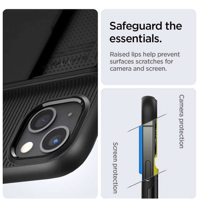 IPHONE 13 PREMIUM SLIM ARMOR CARD CASE BLACK | SPIGEN