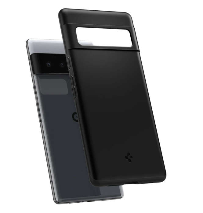 GOOGLE PIXEL 6 PRO PREMIUM SLIM THIN FIT CASE BLACK | SPIGEN