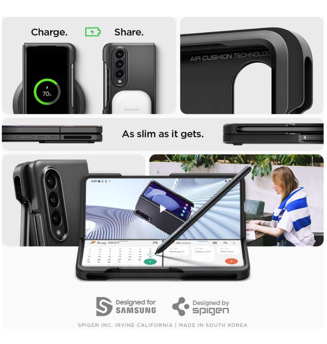 SAMSUNG GALAXY Z FOLD 4 PREMIUM THIN FIT P CASE BLACK | SPIGEN