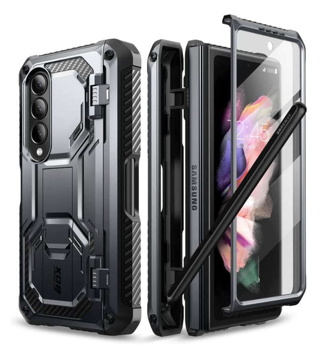 SAMSUNG GALAXY Z FOLD 4 PREMIUM FULL BODY ARMORBOX PROTECTIVE BUMPER CASE BLACK | I-BLASON