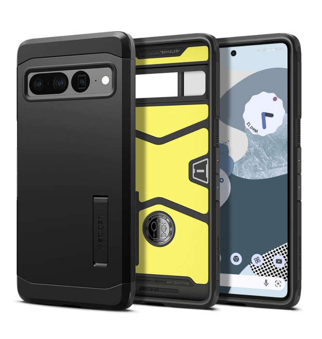 GOOGLE PIXEL 7 PRO PREMIUM TOUGH ARMOR CASE BLACK | SPIGEN