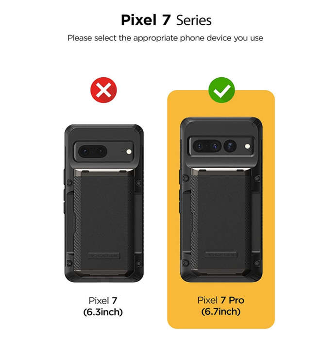 GOOGLE PIXEL 7 PRO PREMIUM RUGGED DAMDA GLIDE CARD CASE BLACK | VRS DESIGN