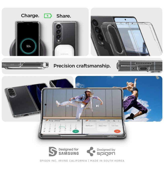 SAMSUNG GALAXY Z FOLD 4 PREMIUM AIRSKIN CASE CRYSTAL CLEAR | SPIGEN
