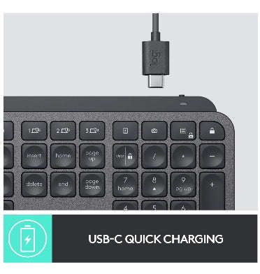 LOGITECH MX KEYS ADVANCED WIRELESS KEYBOARD BLACK