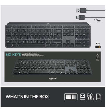 LOGITECH MX KEYS ADVANCED WIRELESS KEYBOARD BLACK