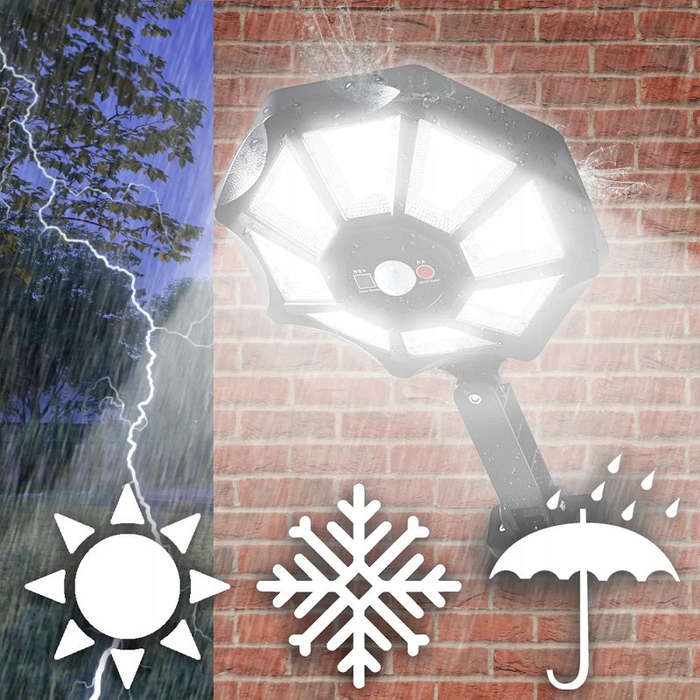 Solar Powered 168 COB Sensor Street Light