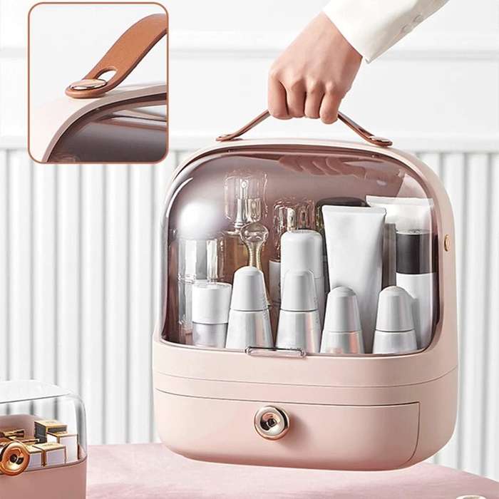 Large Capacity Cosmetic Storage Case With Drawer