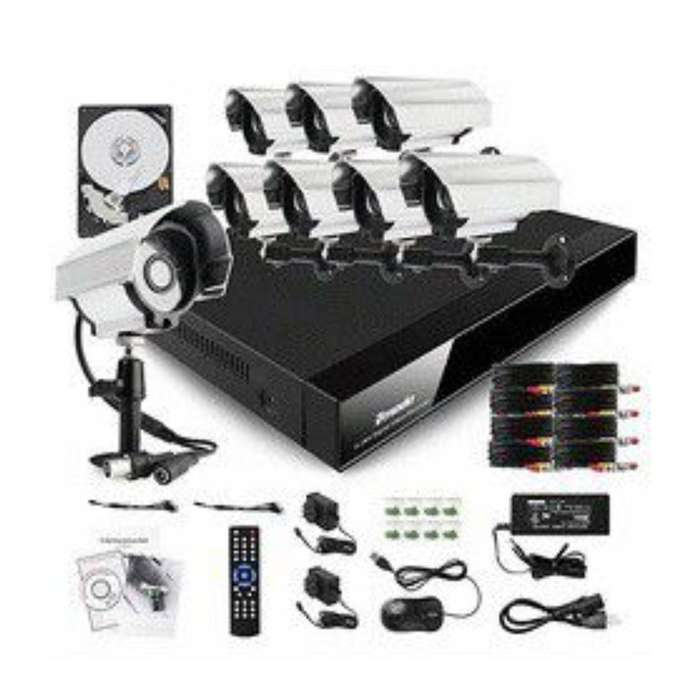 Complete 8 Channel CCTV D.I.Y Kit with 900TVL HD Day, Night Indoor & Outdoor Cameras - Includes 5...