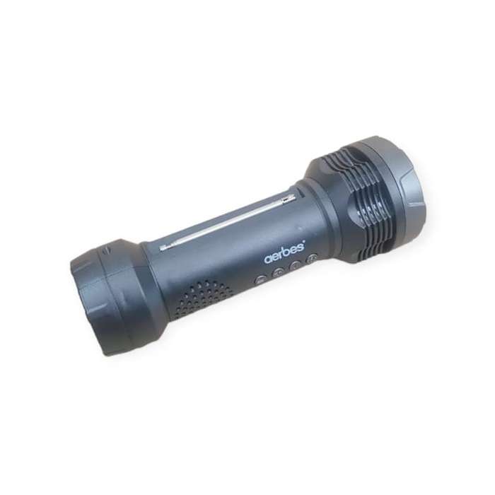 Rechargeable Outdoor Solar Flashlight With Bluetooth Speaker